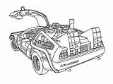 Future Back Coloring Pages Delorean Futuristic Drawing Cars Printable Getdrawings Kids Getcolorings Color Tattoo Print Family sketch template