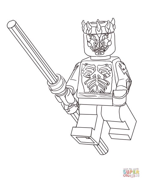 lego star wars darth maul coloring page  printable coloring pages