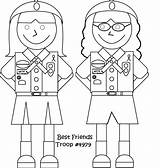 Coloring Promise Scout Pages Girls Girl sketch template