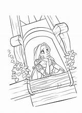 Rapunzel Coloring Pages Tangled Disney Princess Tower Kids Printable Colouring Book Adult Family Print Wedding Sheets Pascal Template Princesses Party sketch template