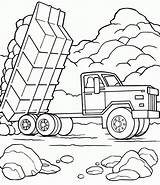 Dump Truck Coloring Pages Kids Unloading Library Clipart Clip Comments sketch template