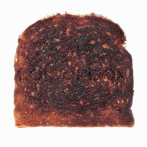 isolierte scheibe verbrannten toast stock bild colourbox