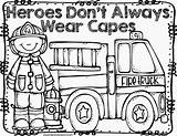Coloring First Responders Printable Sheets Pages Fire Safety Police Template Crafts Color Preschool Heroes Officer Community Activities sketch template