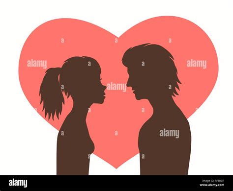 girl kissing guy stock vector images alamy