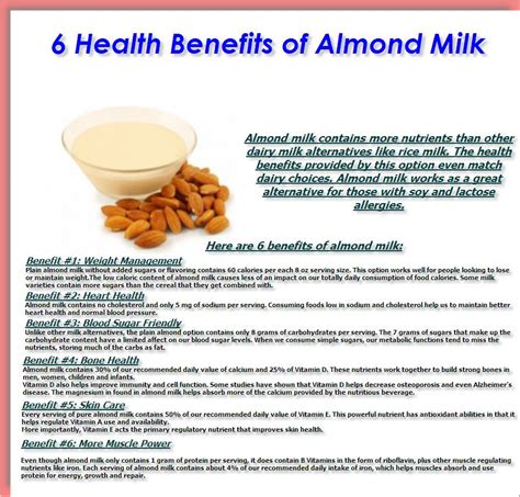 6 health benefits of almond milk