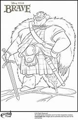 Coloring Pages Brave Disney King Fergus Merida Princess Getcolorings Ministerofbeans sketch template