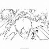 Eren Yeager Lineart Colossal Xcolorings Levi Ackerman sketch template