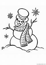 Snowman Coloring Pages Coloring4free Print Related Posts sketch template
