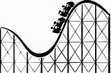 Roller Coaster Clipart Clip Rollercoaster Coloring Transparent Svg Background Pages Cliparts Cartoon Pic Big Park Coasters Amusement Drawing Ride Template sketch template
