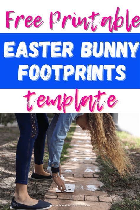printable easter bunny footprints diy easter bunny tracks