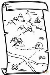 Map Treasure Coloring Pages Printable Pirate Kids Color Maps Supercoloring Easy Regard Mappe Find Version Click Visit Choose Board Popular sketch template