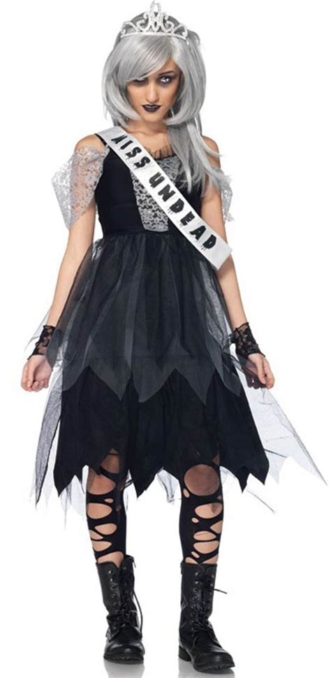 teen zombie prom queen costume