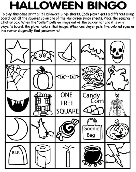 halloween bingo  coloring page crayolacom