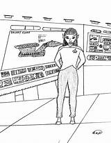 Vulcan Starfleet Coloring Pages Robin Officer Female Trek Star Great sketch template