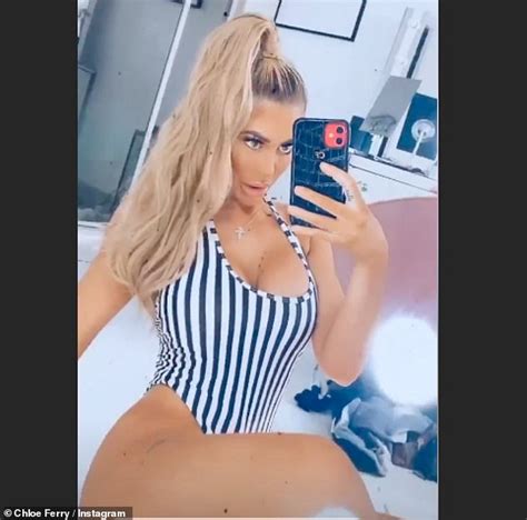 Chloe Ferry Shows Off Her Hourglass Curves In A Skimpy Swimsuit And