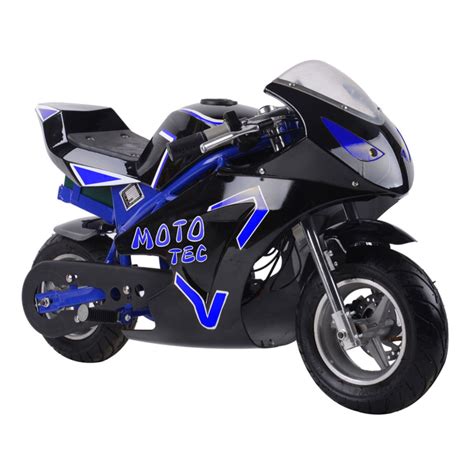 mototec   electric powered pocket bike mini motorcycle gt blue walmartcom