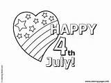 July 4th Coloring Happy Usa Pages Celebration Printable Color sketch template