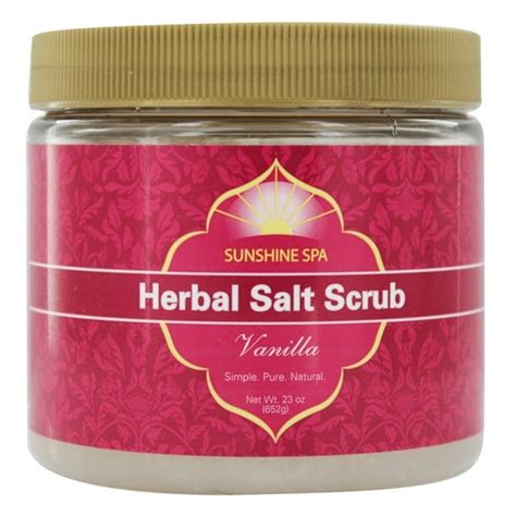 sunshine spa herbal salt scrub vanilla  oz walmartcom