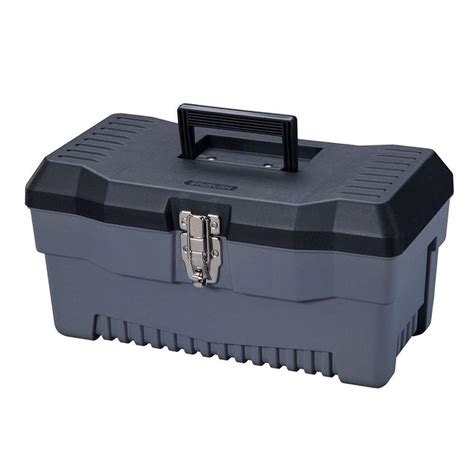 Stack On 16 In Professional Plastic Tool Box With Lift Out Tote Tray