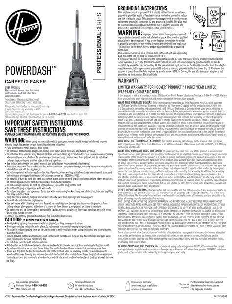 hoover powerdash user manual   manualslib