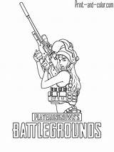 Coloring Pages Pubg Color Battlegrounds Print Playerunknown sketch template