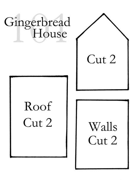 paper printable gingerbread house template