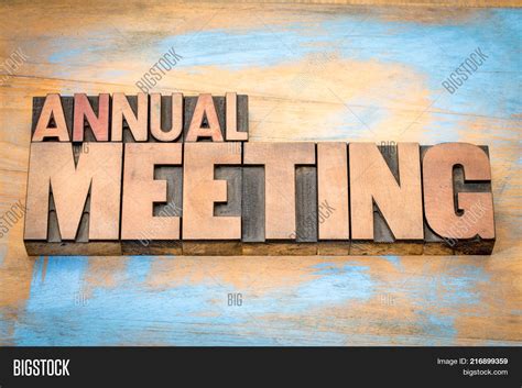 Annual Meeting Word Image And Photo Free Trial Bigstock