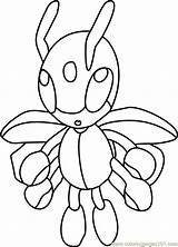 Pokemon Ledian Coloringpages101 sketch template