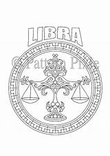 Libra Coloring sketch template