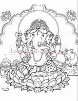 Ganesha Deities sketch template