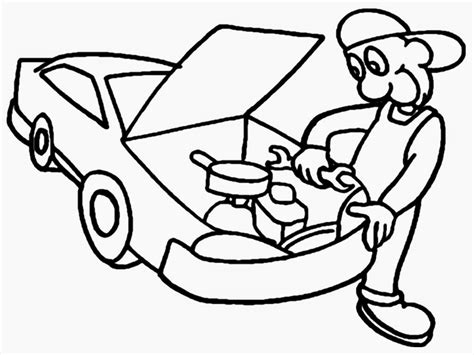 mechanic tools coloring pages