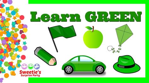 learn  color green preschool  toddler learning learn english