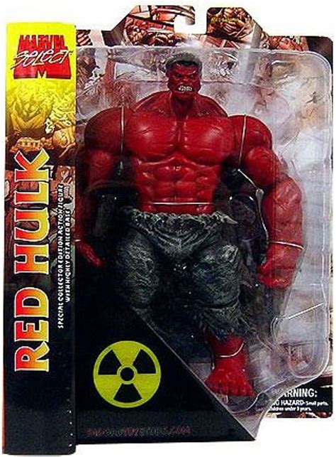 marvel marvel select red hulk  action figure diamond select toys toywiz