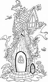 Maison Gnome Img07 Fairies Fée 123rf Negro Adultos Boyama Kaynak Elves sketch template
