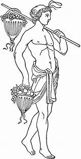 Dionysus Bacchus sketch template
