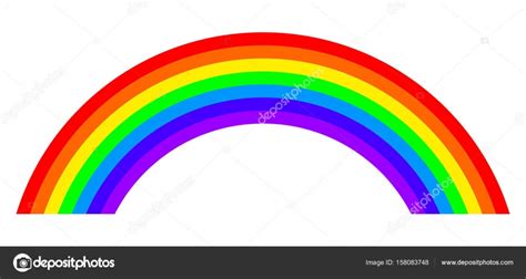 sette colori arcobaleno illustrazione su sfondo bianco stock vector