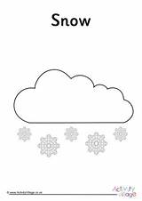 Colouring Snow Weather Symbol Winter Pages Kids sketch template