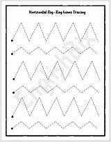 Tracing Zig Zag Line Worksheets Lines Worksheet Toddlers Workbook Age Englishbix Pages sketch template