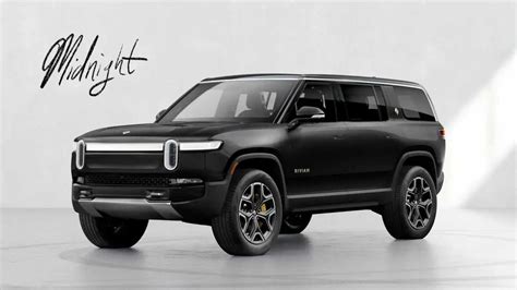 rivian rs electric suv  seats folded