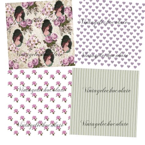 lavender digital paper lilac rose paper  vintagelechocolate