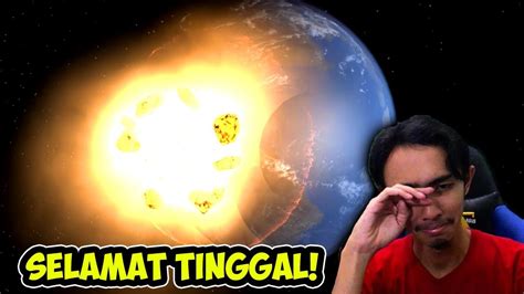 ngeri banget kiamat bulan menabrak bumi universe sandbox 2 indonesia youtube