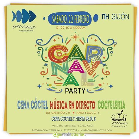 carnaval party  en el hotel nh gijon fiestas en gijon xixon asturias