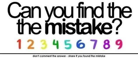 Can You Find The Mistake 123456789 Deineip De