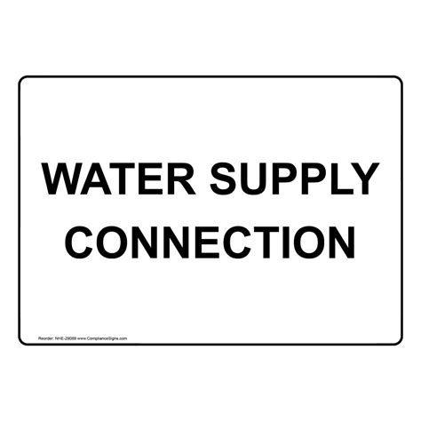 water supply connection sign nhe