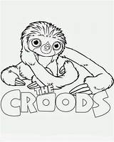 Croods Sloth sketch template