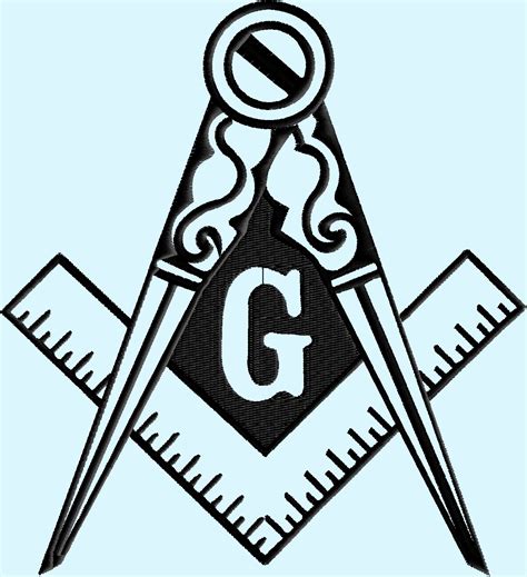 freemasons masonic logo  size pack design embroidery design