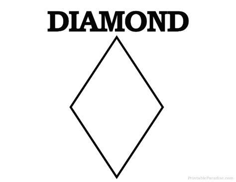 printable diamond shape print  diamond shape