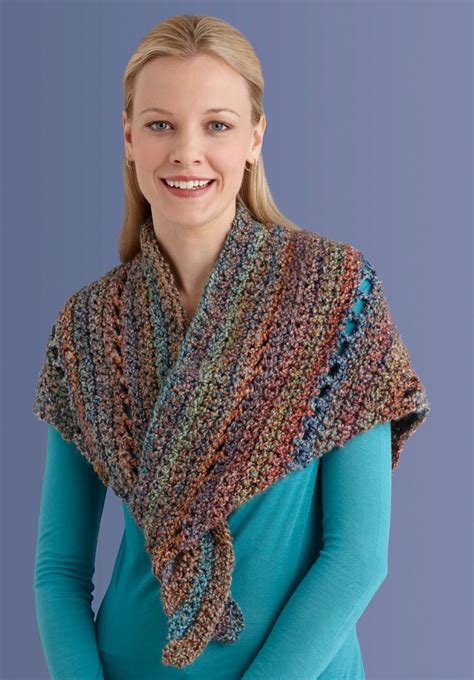 homespun painted desert crochet shawl pattern  crochet shawl