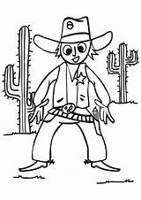 Coloring Pages Cowboy Western Kids West Wild Printable Desert Drawing Coloring4free Christmas Para Books Color Bandit Town Halo Getcolorings Library sketch template