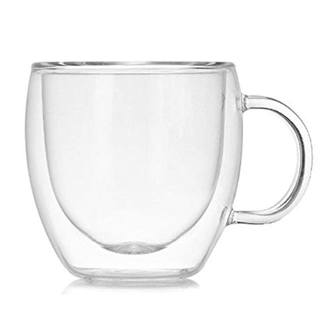 Buy Pannow Glass Coffee Mug Clear Borosilicate Glass Double Wall